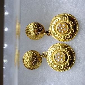 Gold dangling earrings by Chico's